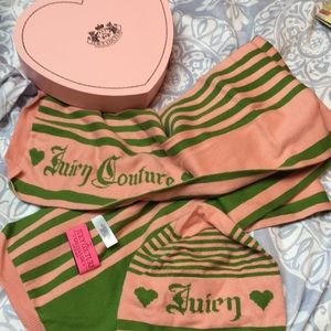 Original 00s Juicy Couture Scarf and Hat Set